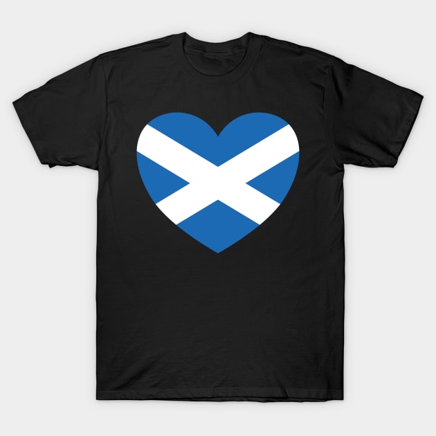 Scotland Flag Heart T-Shirt by DPattonPD